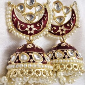 Meenakari Kundan Jhumkas