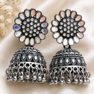 Mirrored Blossom Jhumkas