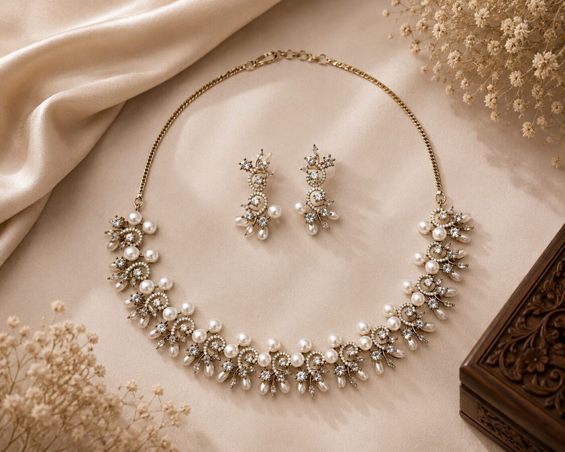 Pearl Vine Necklace Set