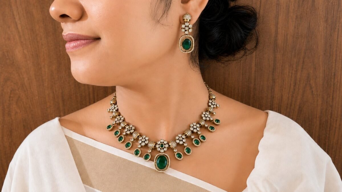 Floral Drape Necklace Set