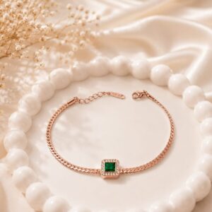 Emerald Luxe Bracelet (Rose gold)