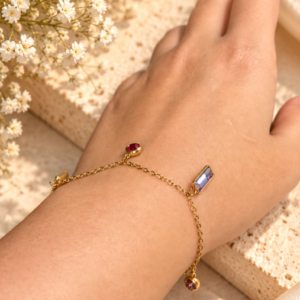 Gemstone Charm Bracelet